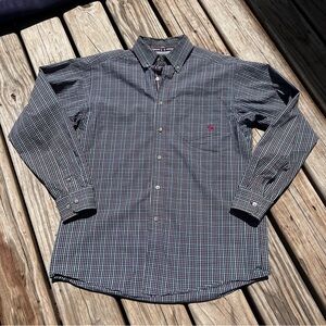 Ariat navy plaid button up shirt